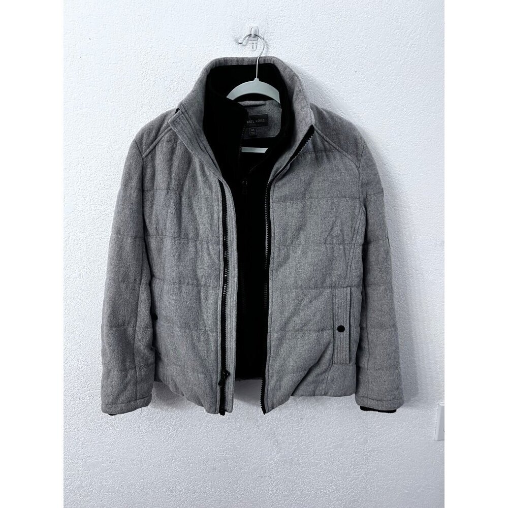Michael Kors grey puffer coat womens size XS